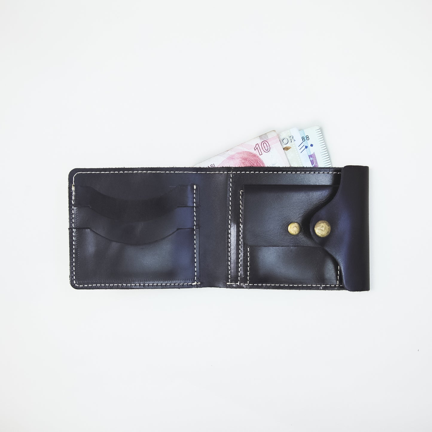 Bifold Safe Leather Wallet | Black