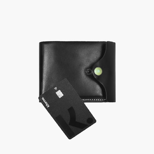 Bifold Safe Leather Wallet | Black