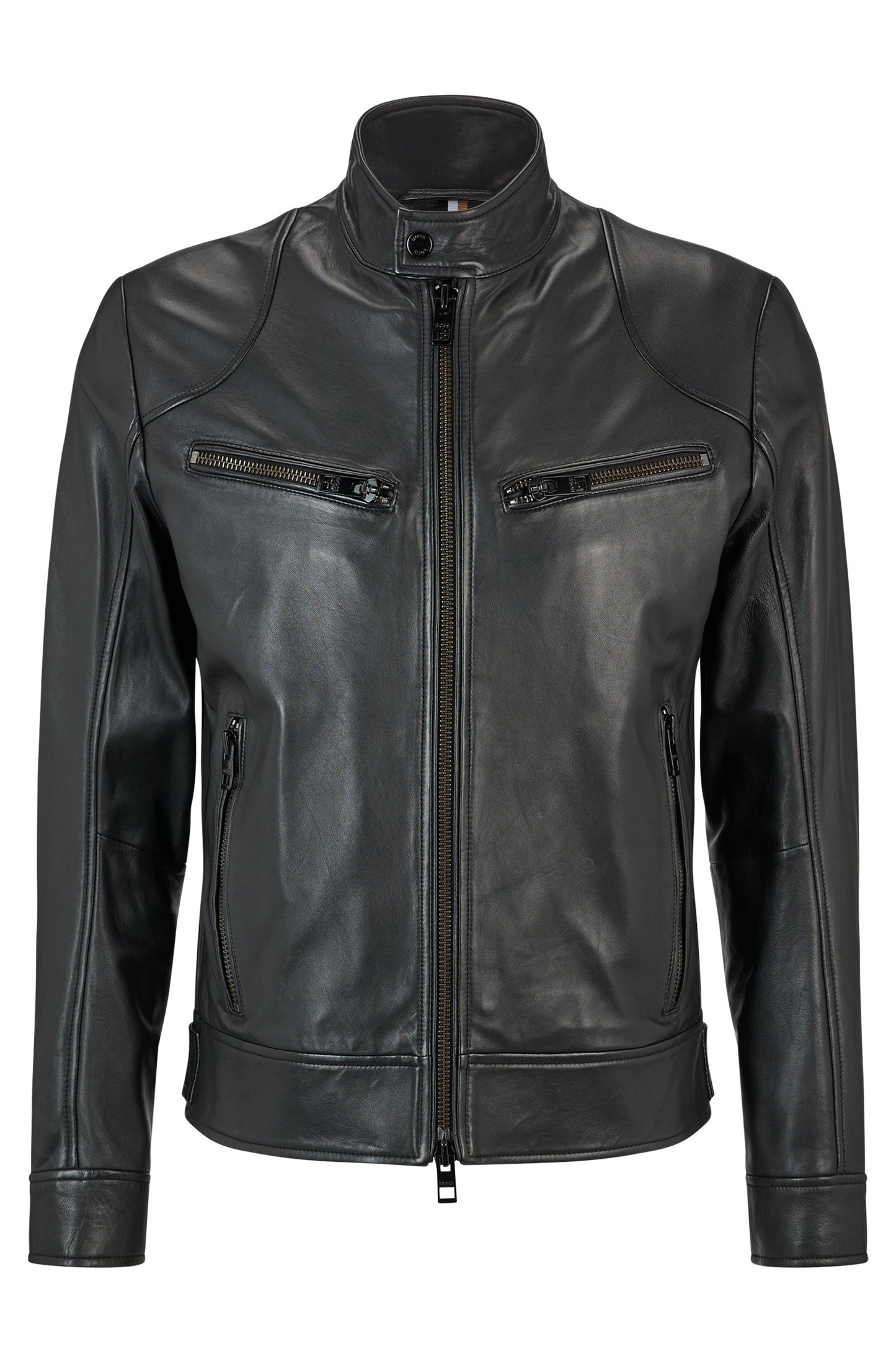 BIKER - NAPPA-LEATHER JACKET - BLACK